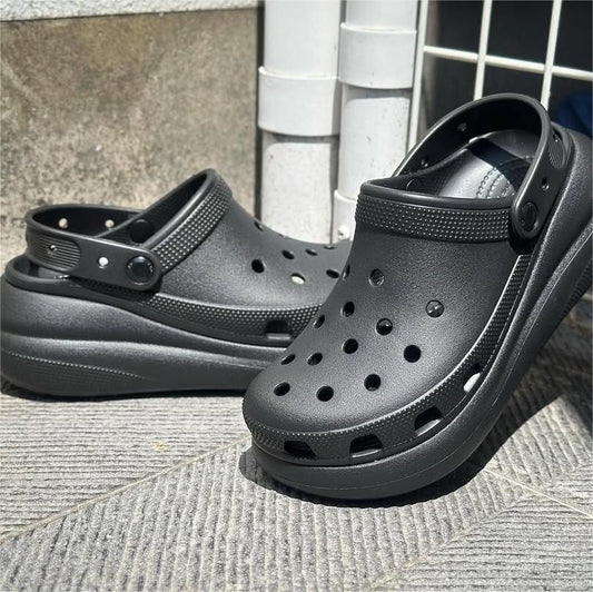 Crocs 2418 Crocs Classic Crush Clog Black Slip On Platform Unisex-Adult M7
