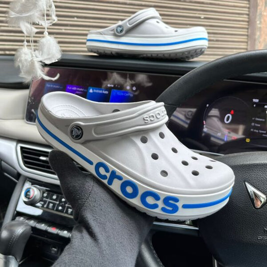Crocs Bayaband Clogs (Grey-Blue)