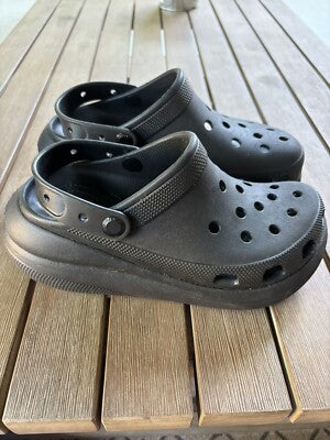 Crocs 2418 Crocs Classic Crush Clog Black Slip On Platform Unisex-Adult M7